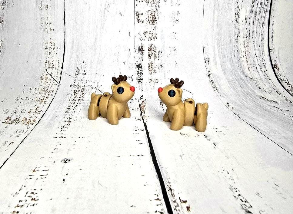 3D Printed Christmas Reindeer Ornament | Unique Holiday Decor | Perfect Gift for Tree or Home