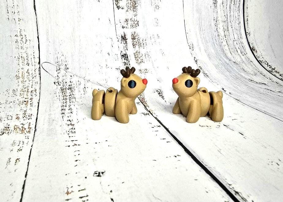 3D Printed Christmas Reindeer Ornament | Unique Holiday Decor | Perfect Gift for Tree or Home