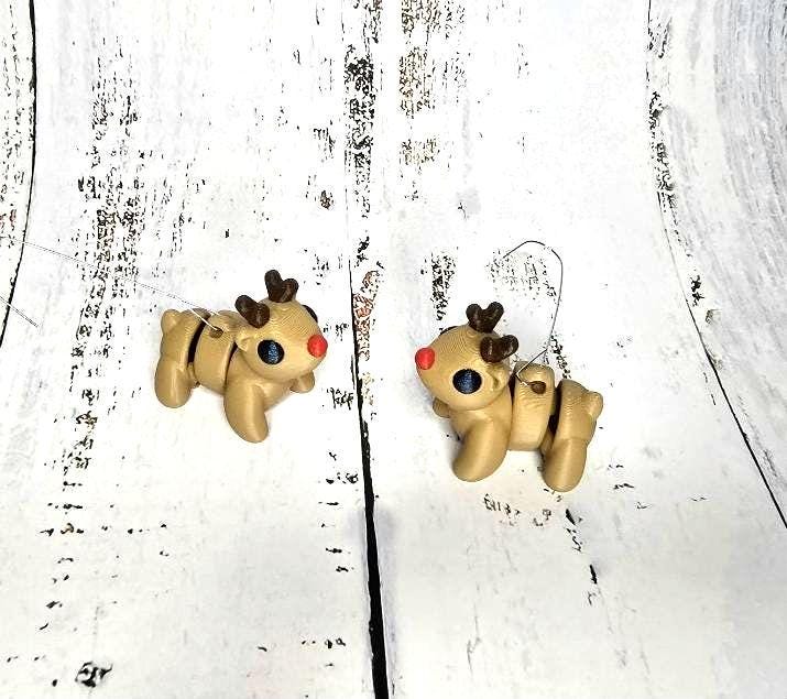 3D Printed Christmas Reindeer Ornament | Unique Holiday Decor | Perfect Gift for Tree or Home