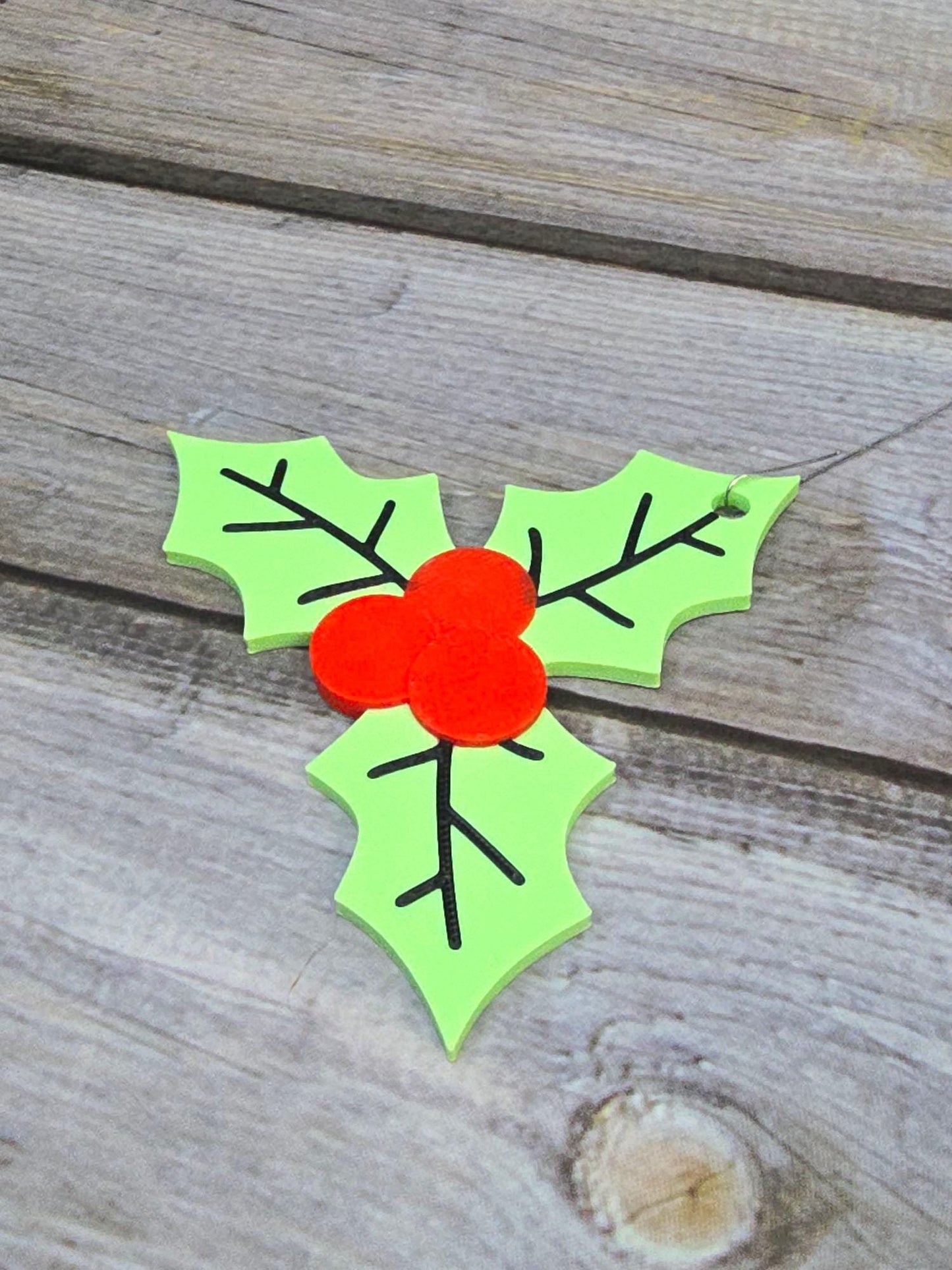 3D Printed Mistletoe Christmas Ornament | Festive Holiday Decor | Unique Gift Idea | Customizable Holiday Decoration