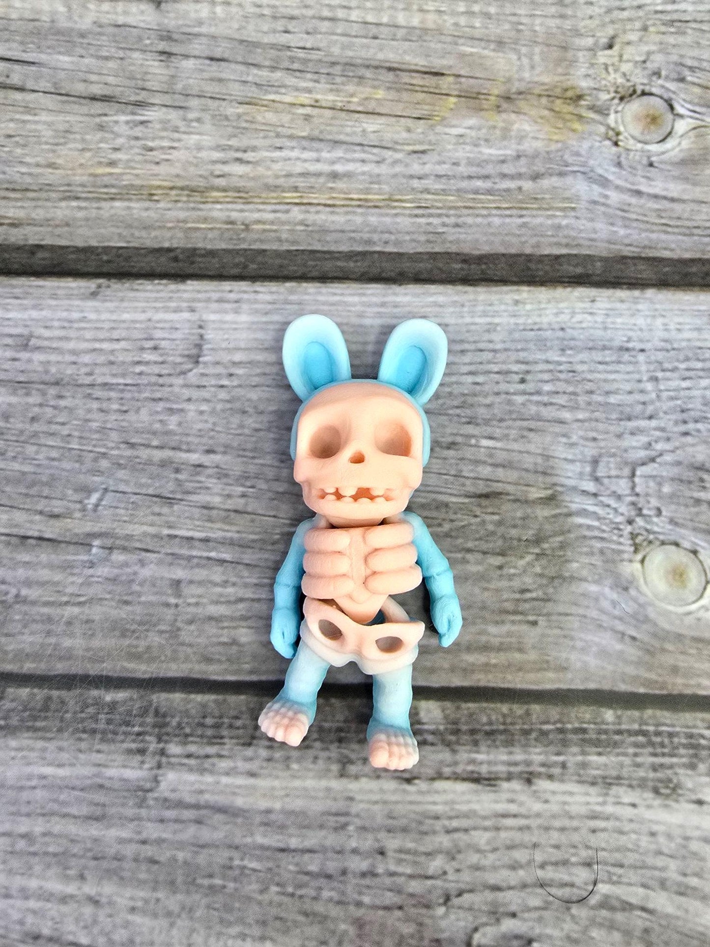 Articulated Tiny Easter Skeleton - Handmade Miniature Skeleton Figurine for Easter Decor, Unique Gift Idea