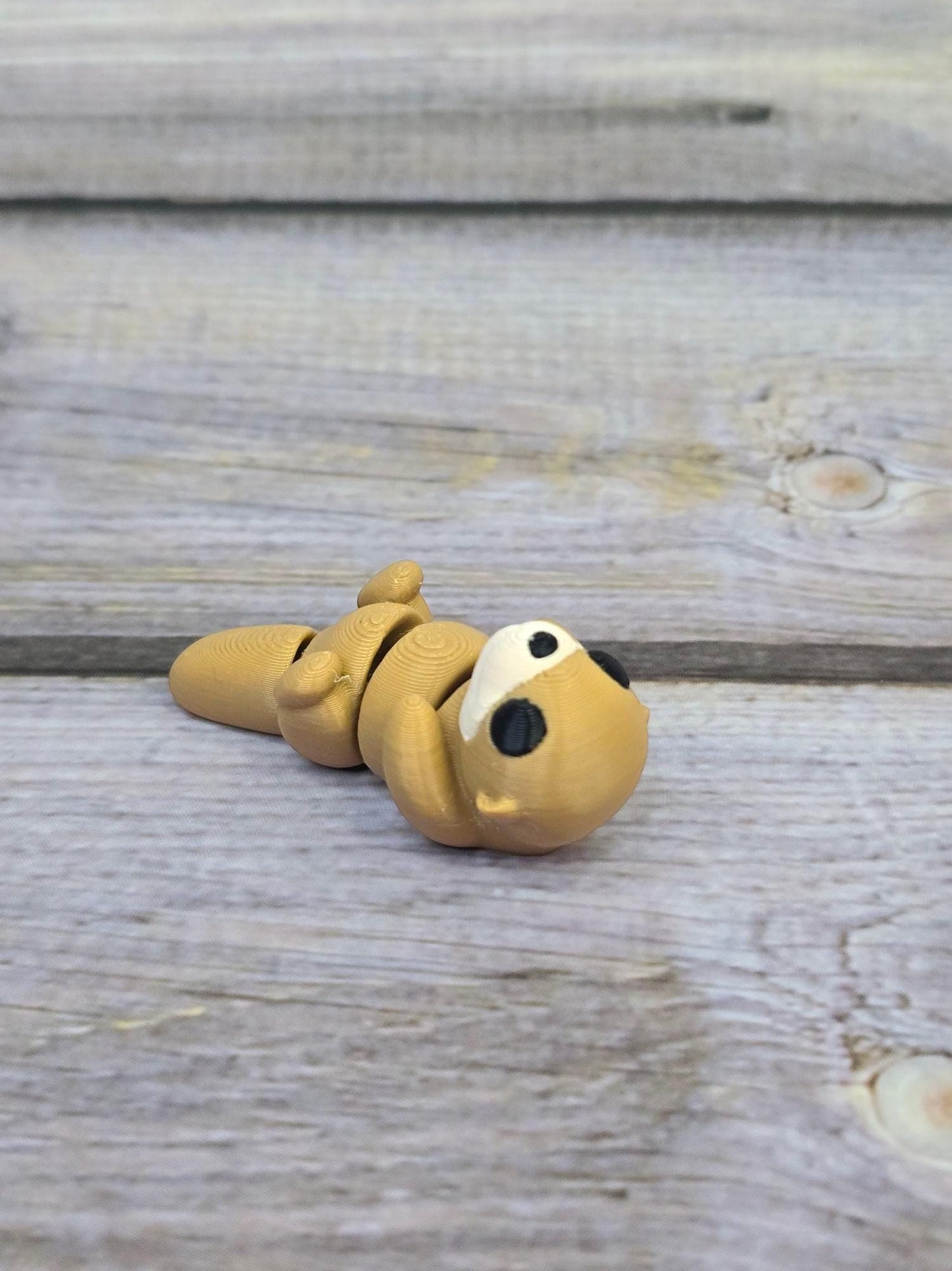 Articulated 3D Printed Baby Otter – Belly Up Pose – Cute Fidget Toy – Adorable Otter Figurine – Desk Companion – Gift for Animal Lovers