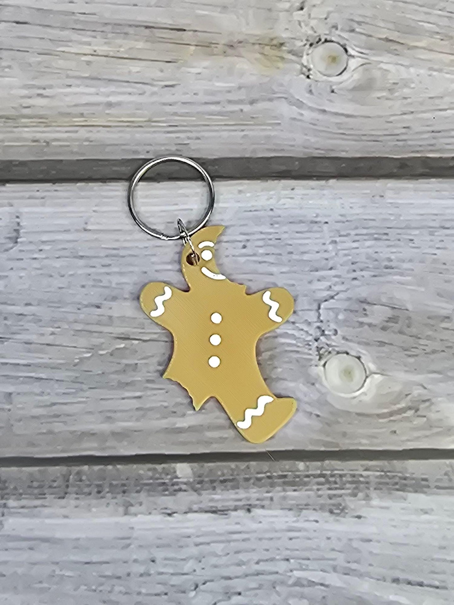 Gingerbread Man Keychain – Cute Holiday Accessory, Stocking Stuffer, Gift Idea