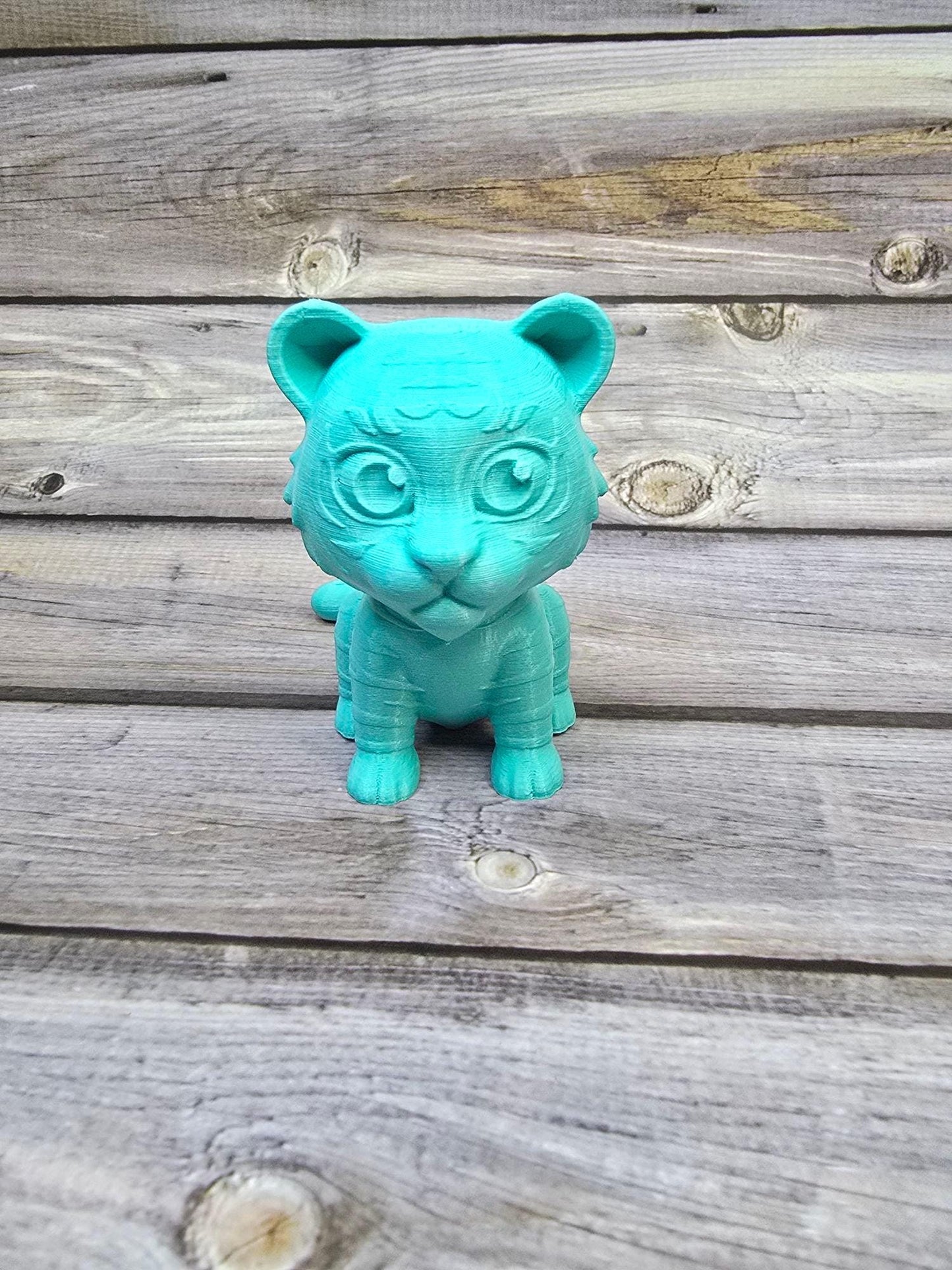 Twilight Tiger Sculpture - Unique 3D Printed