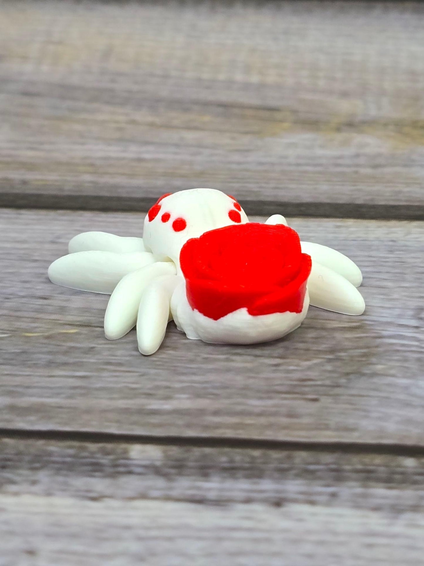 Valentine's Day Rose Spider Decor - Unique Gift, Handmade Cute Spider Ornament, Romantic Home Decor, Creepy-Cute Valentine's Decoration
