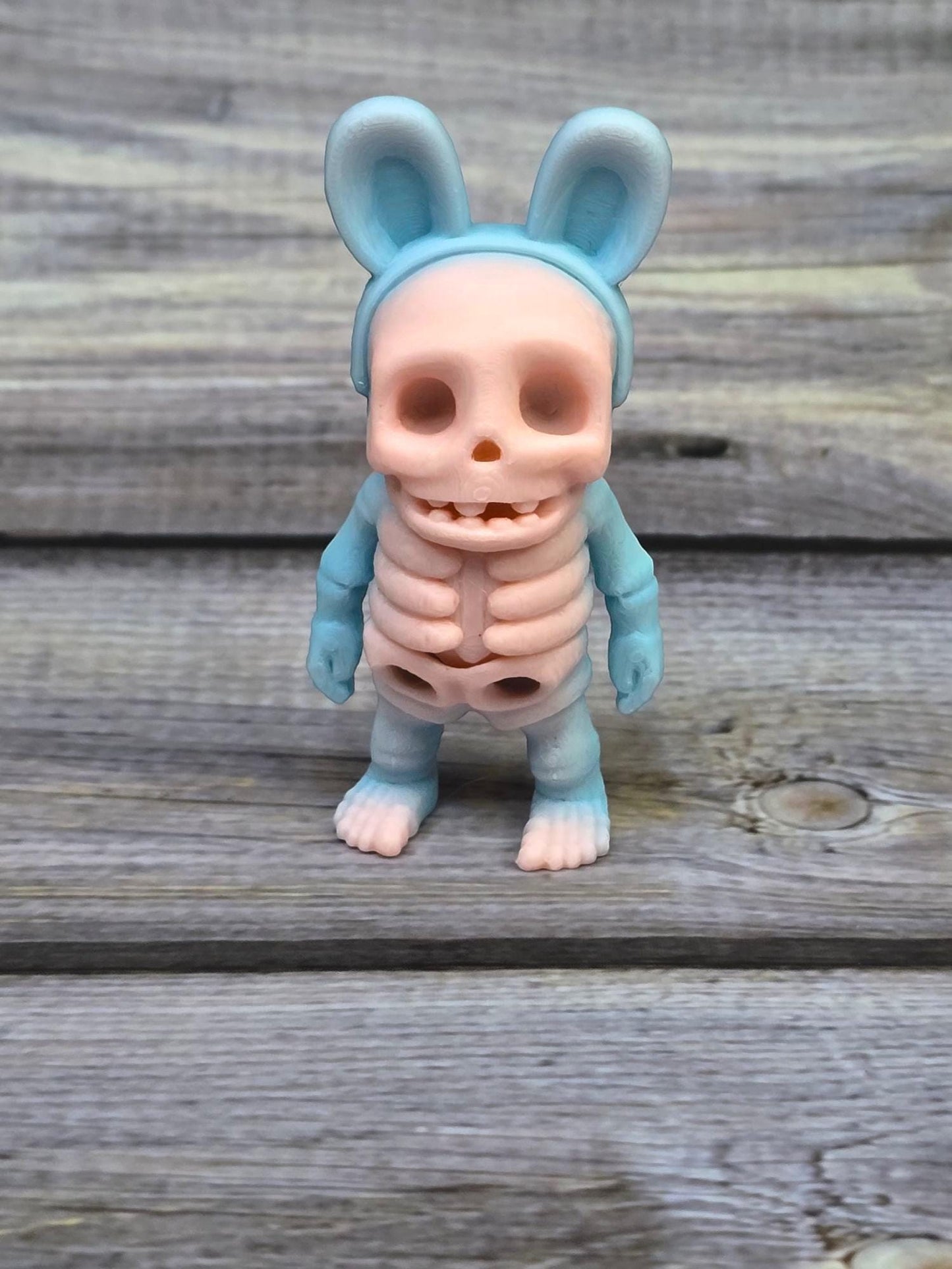 Articulated Tiny Easter Skeleton - Handmade Miniature Skeleton Figurine for Easter Decor, Unique Gift Idea