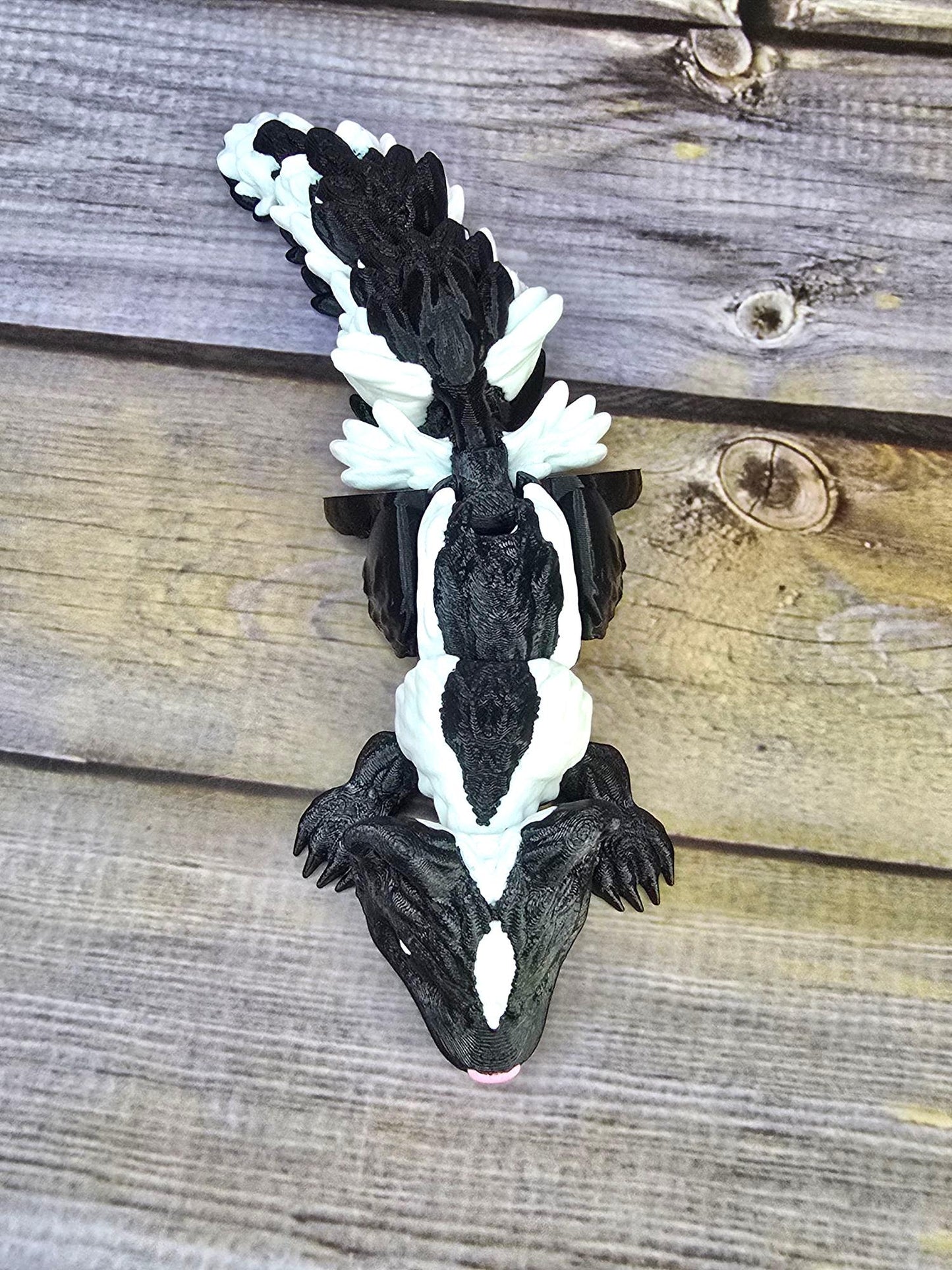 Handmade Skunk Figurine – Woodland Animal Decor, Cute Forest Creature Sculpture