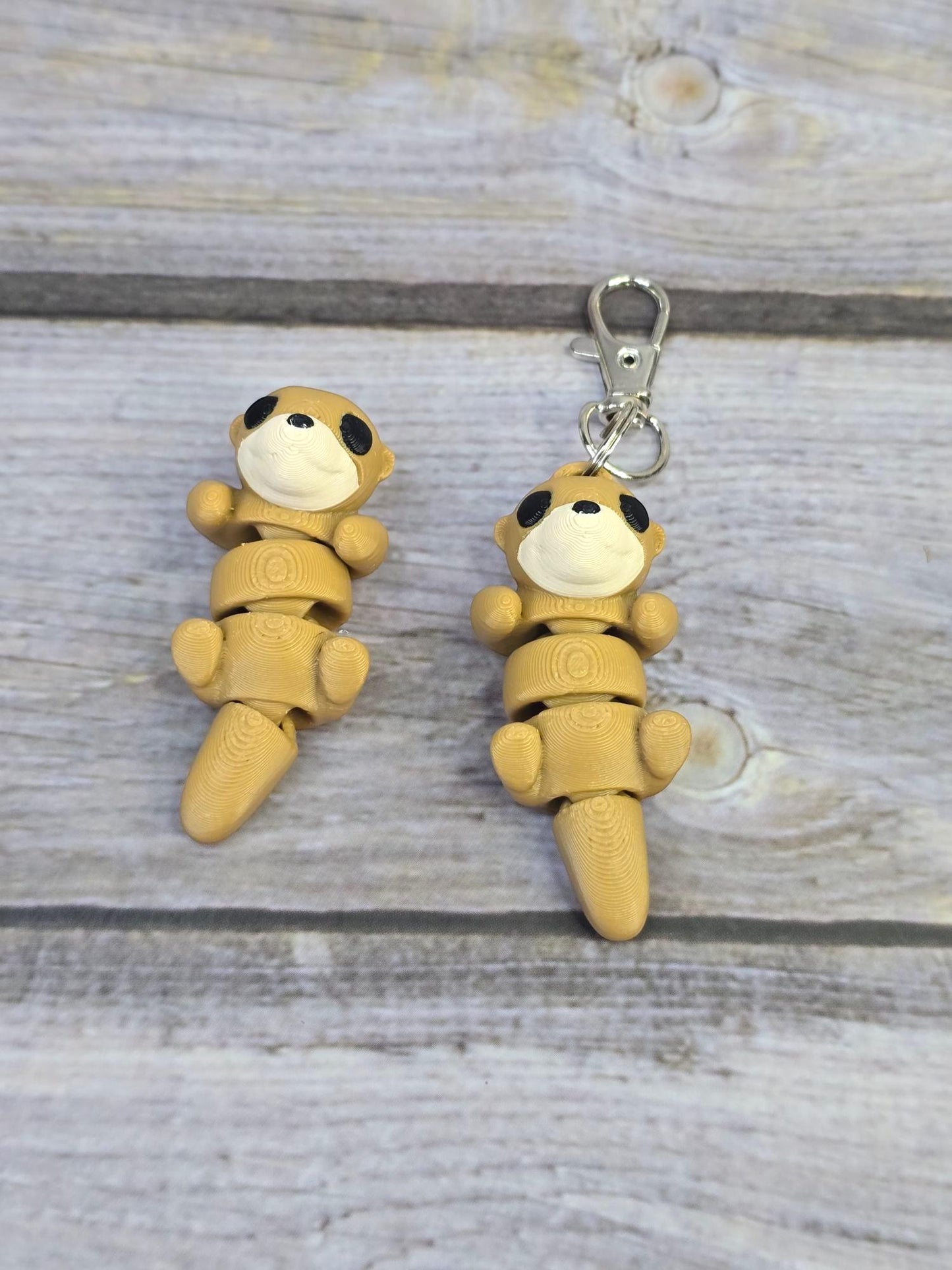 Articulated 3D Printed Baby Otter – Belly Up Pose – Cute Fidget Toy – Adorable Otter Figurine – Desk Companion – Gift for Animal Lovers