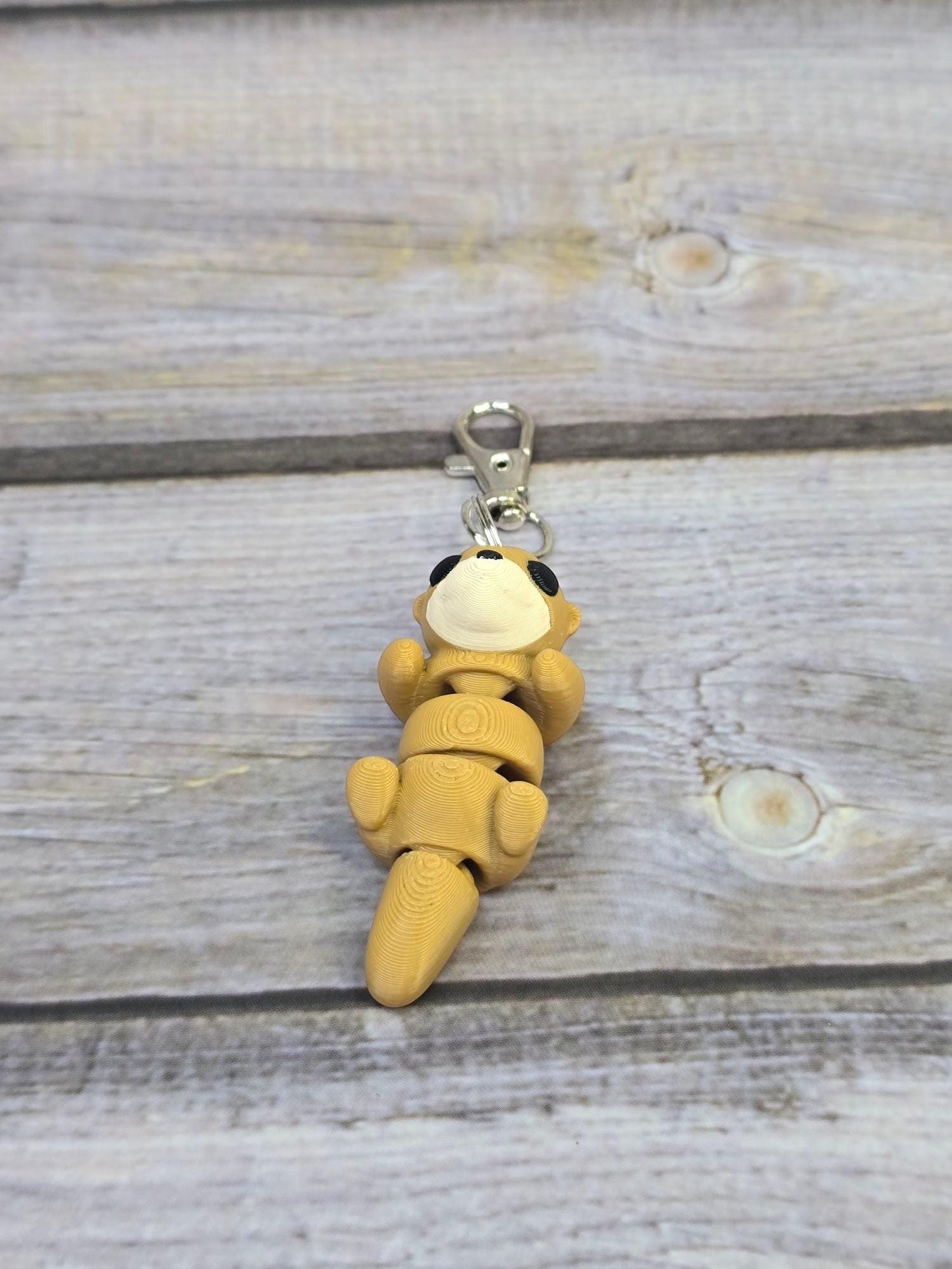 Articulated 3D Printed Baby Otter – Belly Up Pose – Cute Fidget Toy – Adorable Otter Figurine – Desk Companion – Gift for Animal Lovers