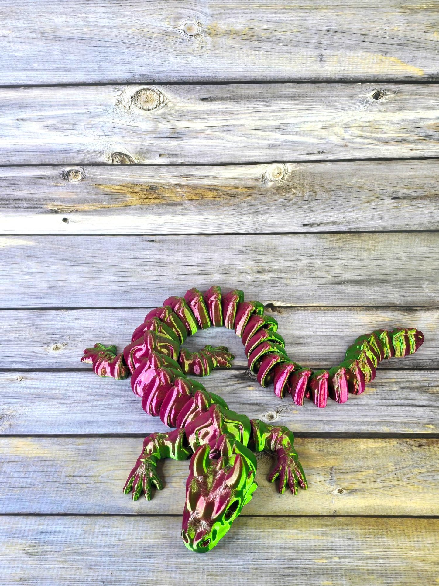 Articulated 3D Printed Dragon – Nearly 2 Feet Long! Flexible Fantasy Creature