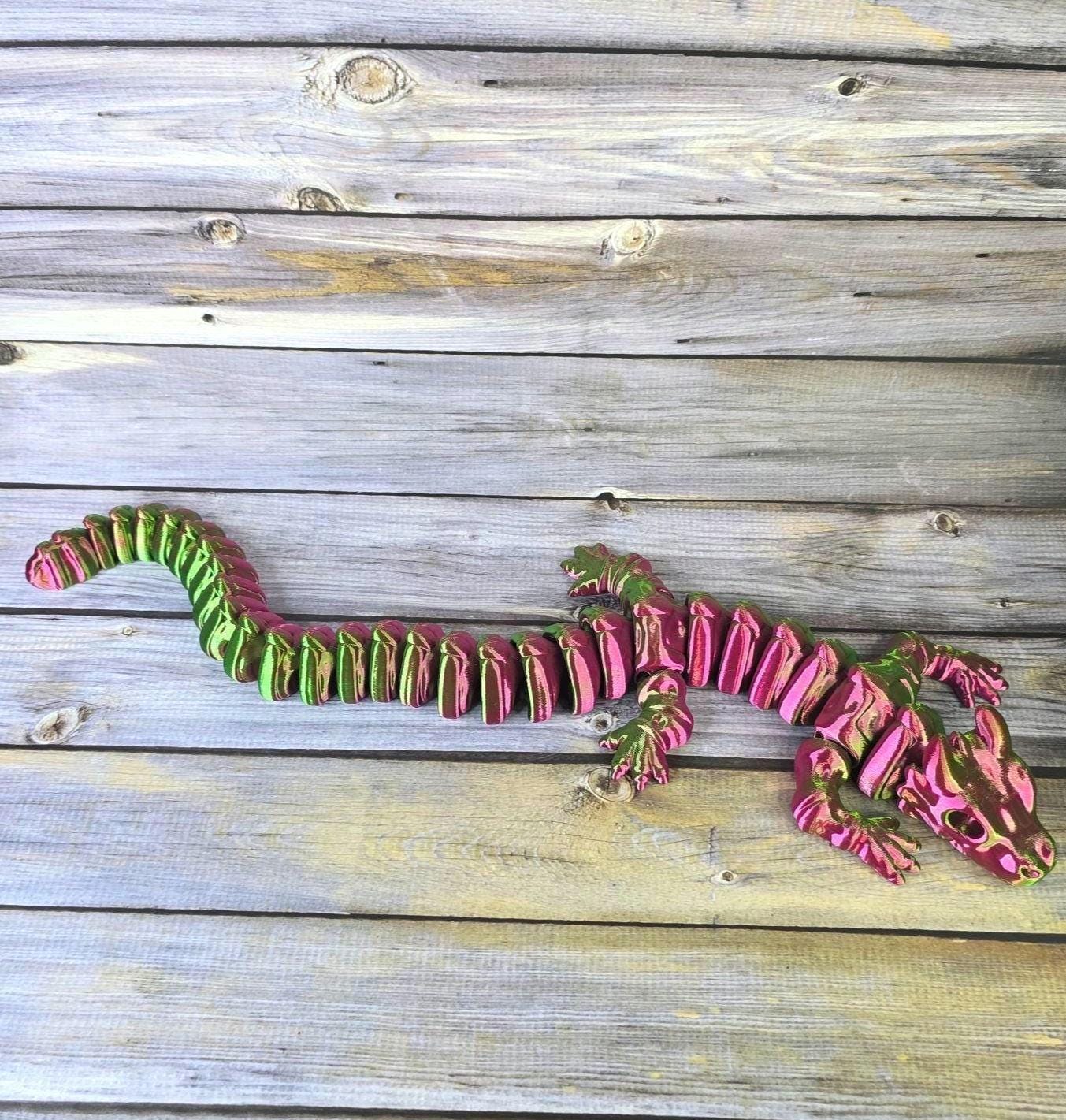 Articulated 3D Printed Dragon – Nearly 2 Feet Long! Flexible Fantasy Creature