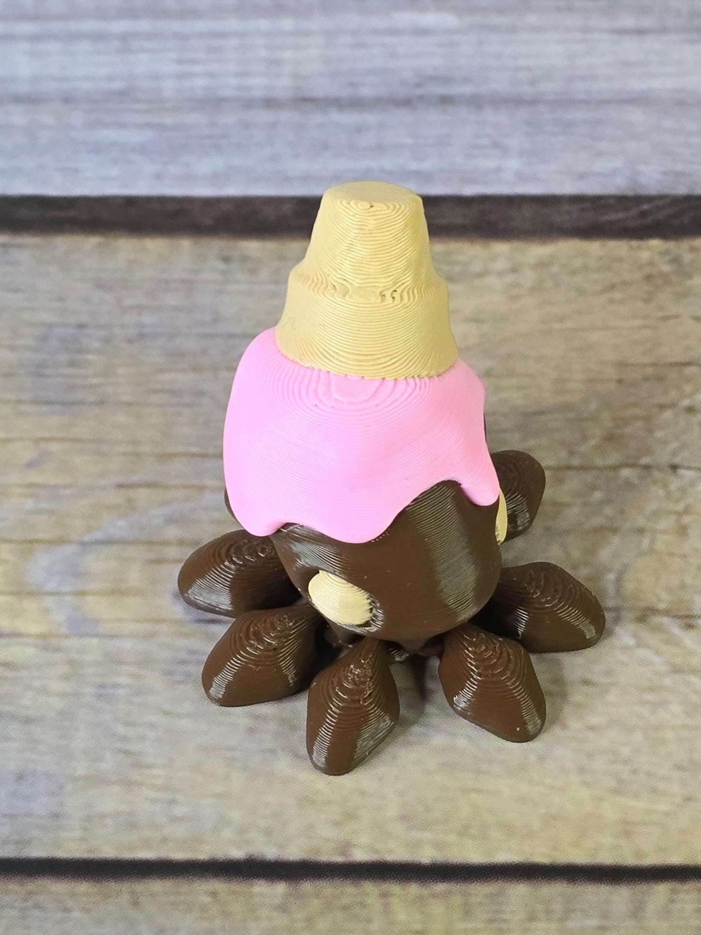 3D Printed Articulated Ice Cream Octopus – Cute Dessert Creature Collectible