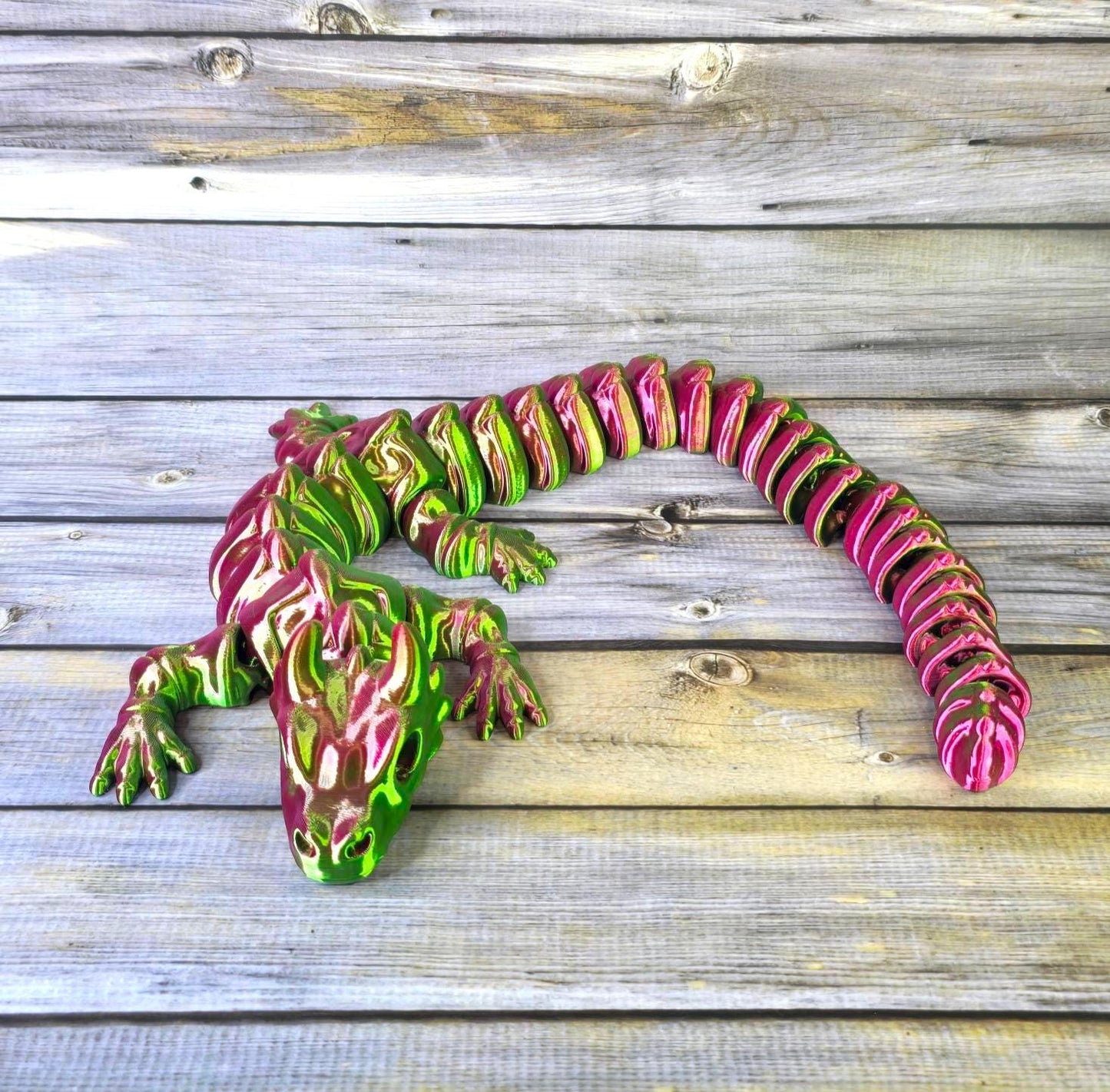 Articulated 3D Printed Dragon – Nearly 2 Feet Long! Flexible Fantasy Creature