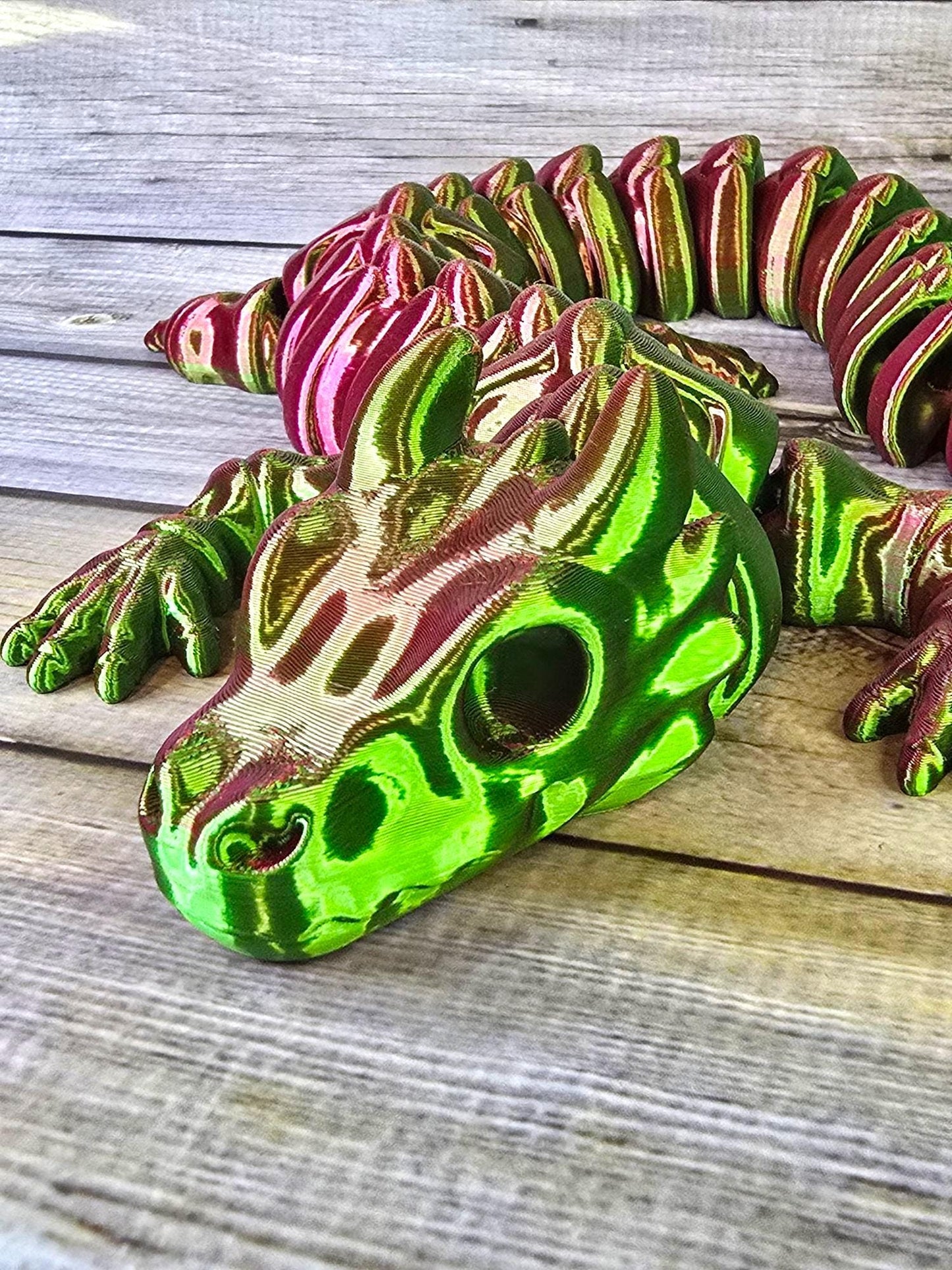 Articulated 3D Printed Dragon – Nearly 2 Feet Long! Flexible Fantasy Creature