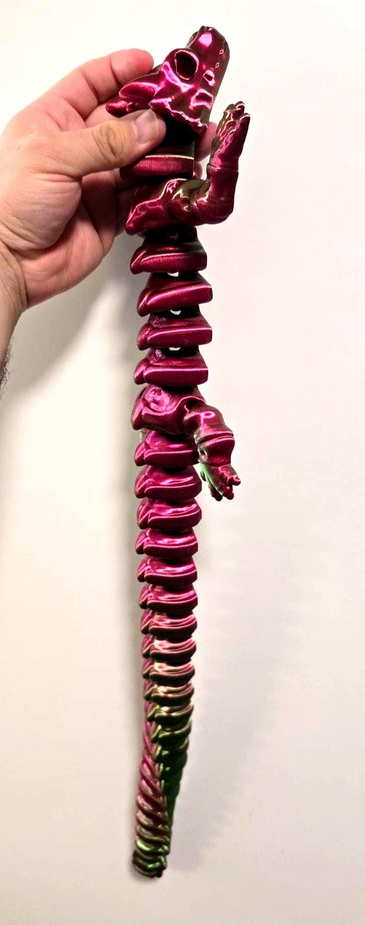 Articulated 3D Printed Dragon – Nearly 2 Feet Long! Flexible Fantasy Creature