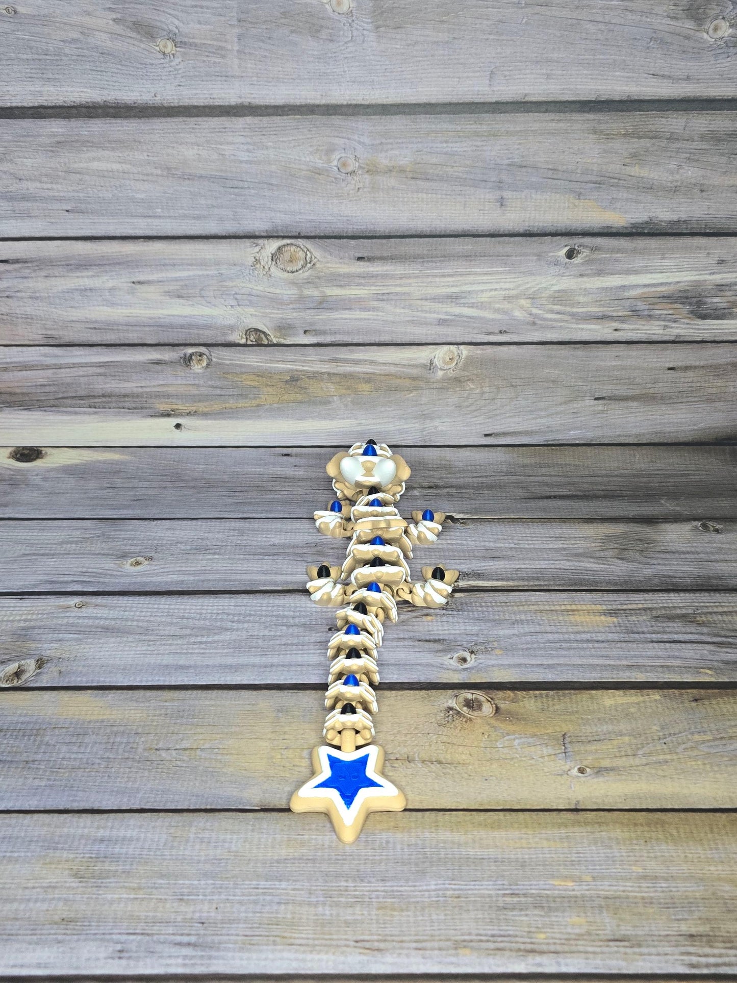 3D Printed Articulated Star Dragon β Poseable Fantasy Toy, Celestial Dragon Figure, Handmade Fidget Collectible
