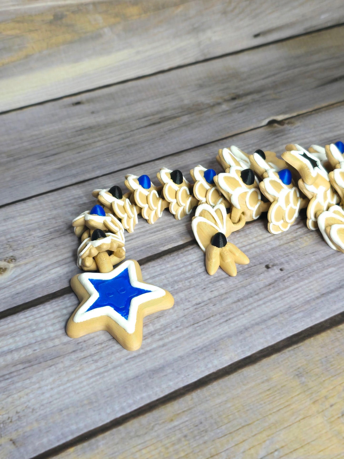 3D Printed Articulated Star Dragon β Poseable Fantasy Toy, Celestial Dragon Figure, Handmade Fidget Collectible