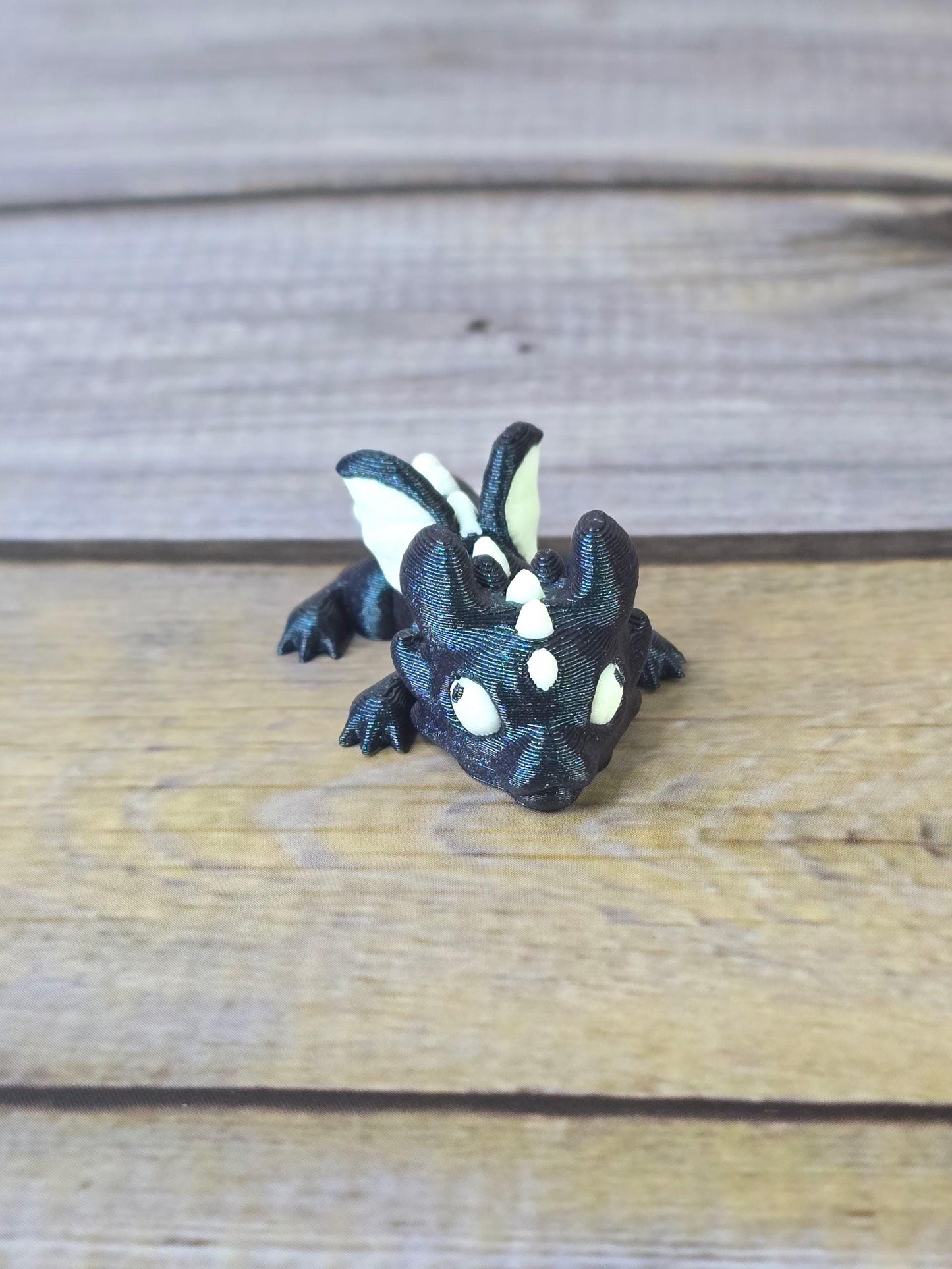 Cute Baby Dragon Figurine – Poseable 3D Printed Fantasy Collectible