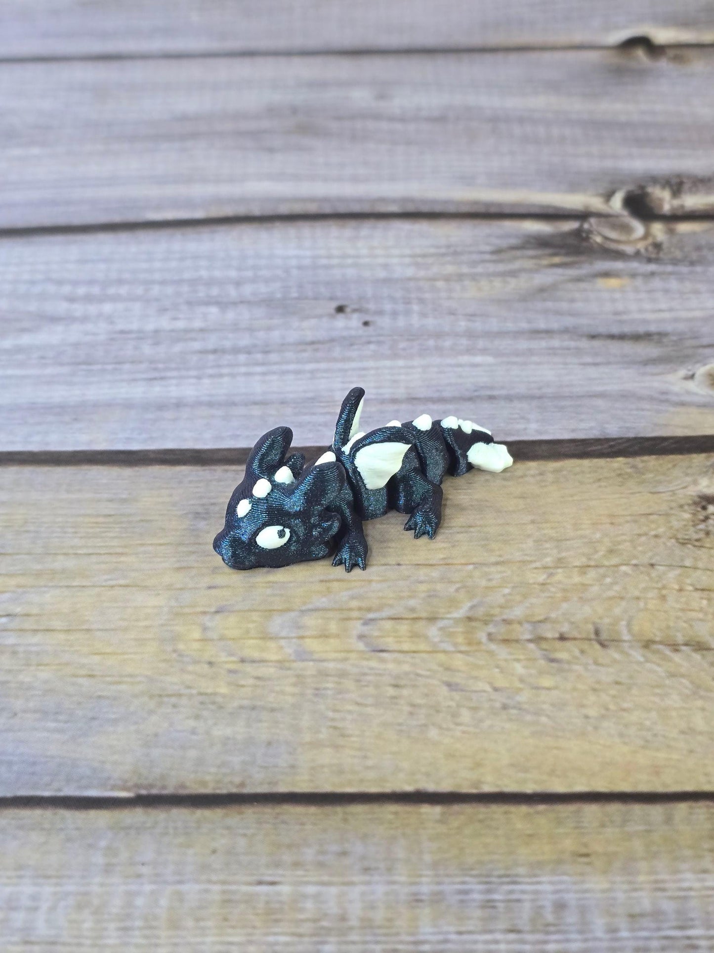 Cute Baby Dragon Figurine – Poseable 3D Printed Fantasy Collectible