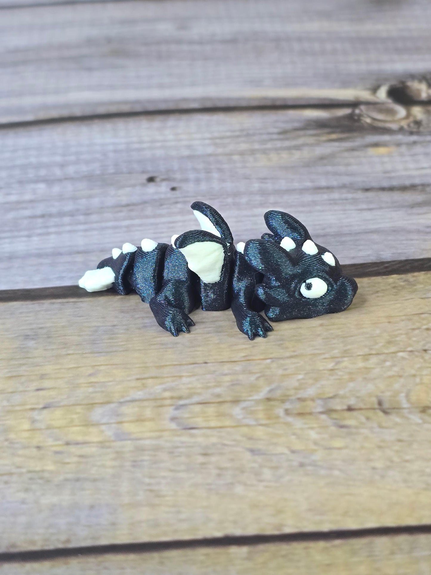 Cute Baby Dragon Figurine – Poseable 3D Printed Fantasy Collectible