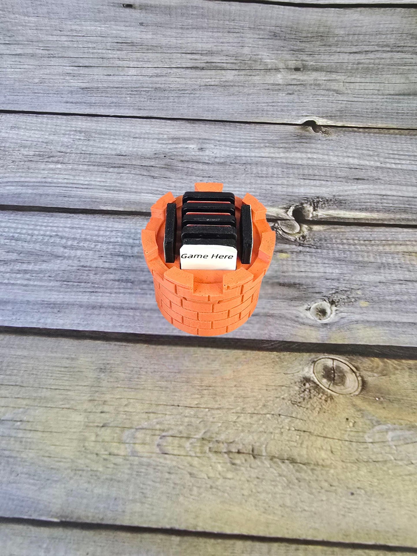 3D Printed Castle Game Cartridge Holder – Retro Tower Organizer for Game Storage