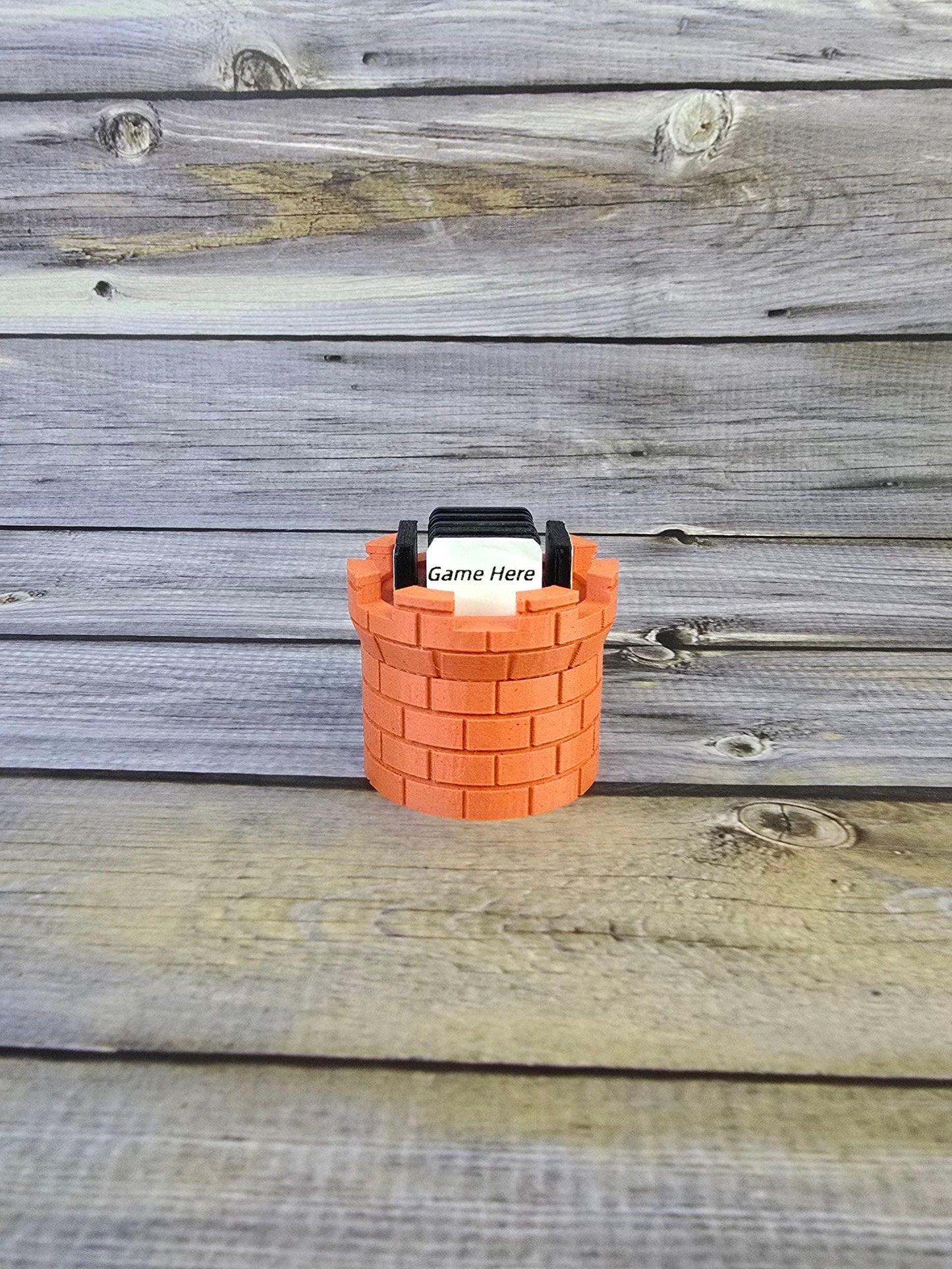 3D Printed Castle Game Cartridge Holder – Retro Tower Organizer for Game Storage
