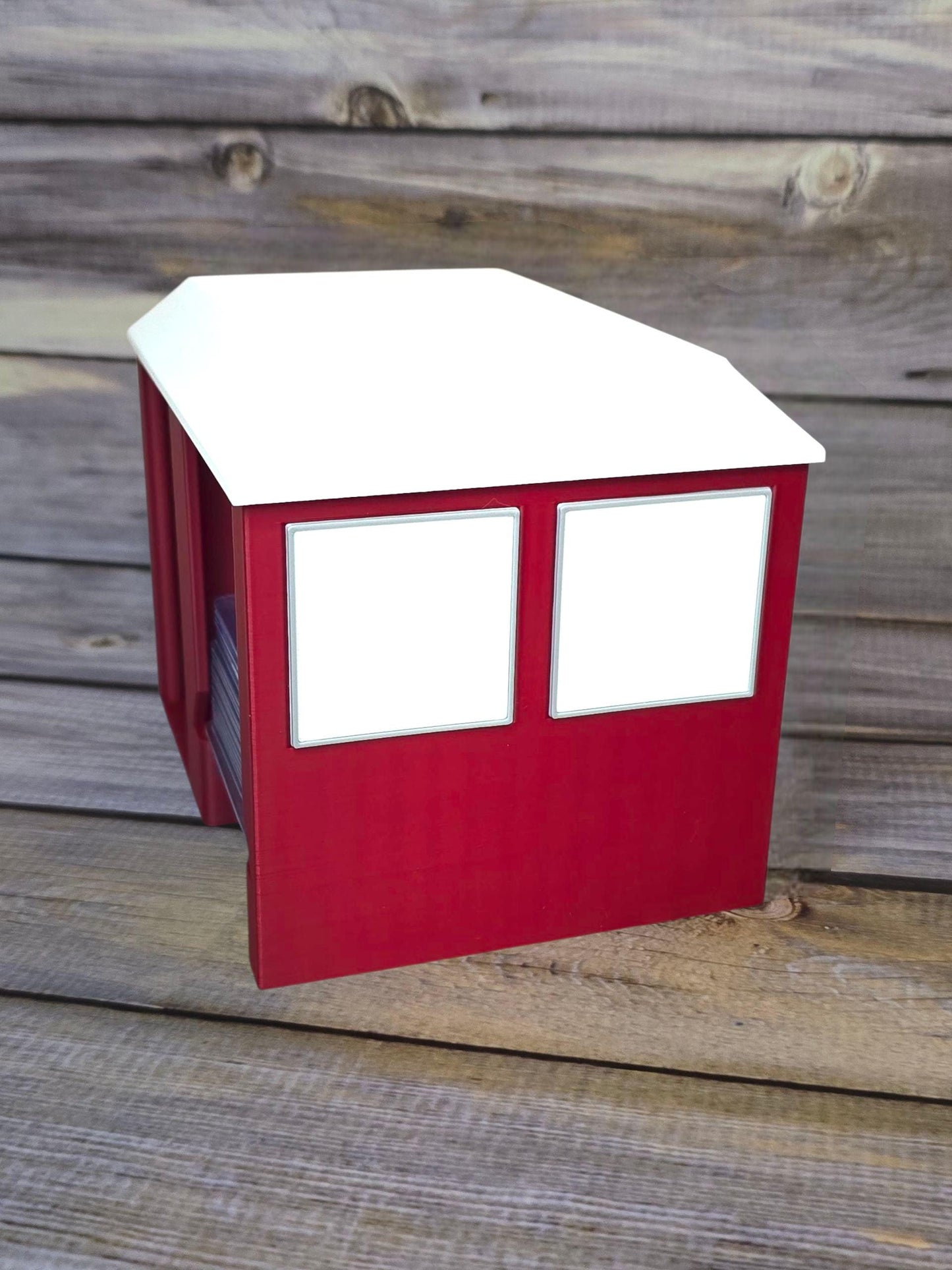 CardCare Center – 3D Printed Sleeve & Toploader Dispenser – Trading Card Organizer Box – Dual Slot Storage for Penny Sleeves - Toploaders