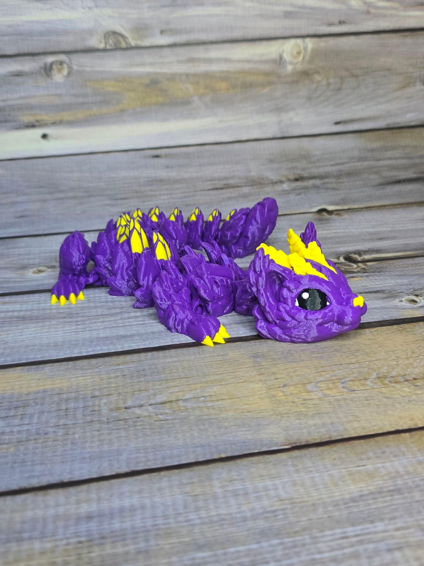 3D Printed Articulated Cat Dragon | Flexible Fantasy Creature Toy | Cute Desk Pet or Collectible