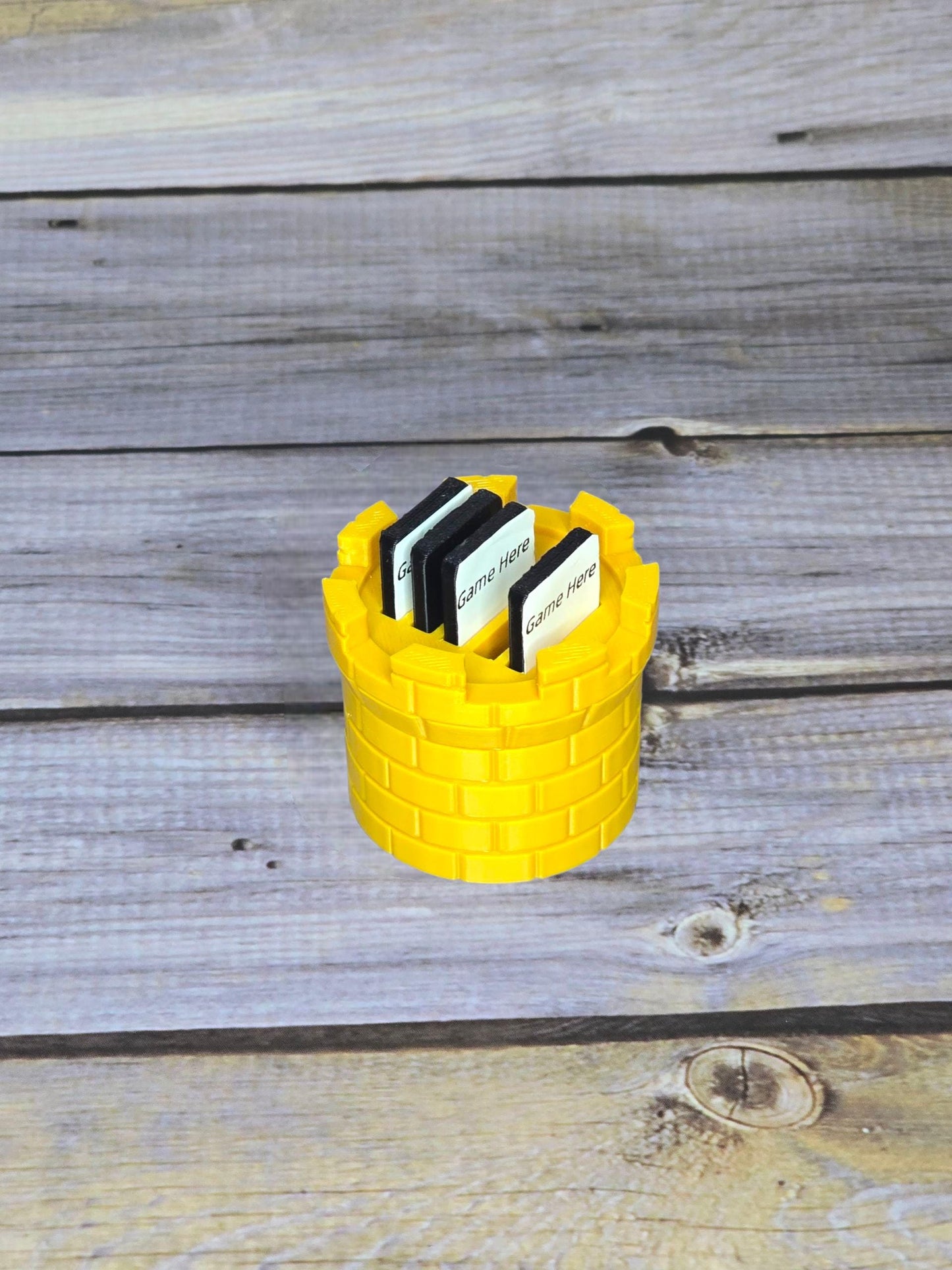 3D Printed Castle Game Cartridge Holder – Retro Tower Organizer for Game Storage