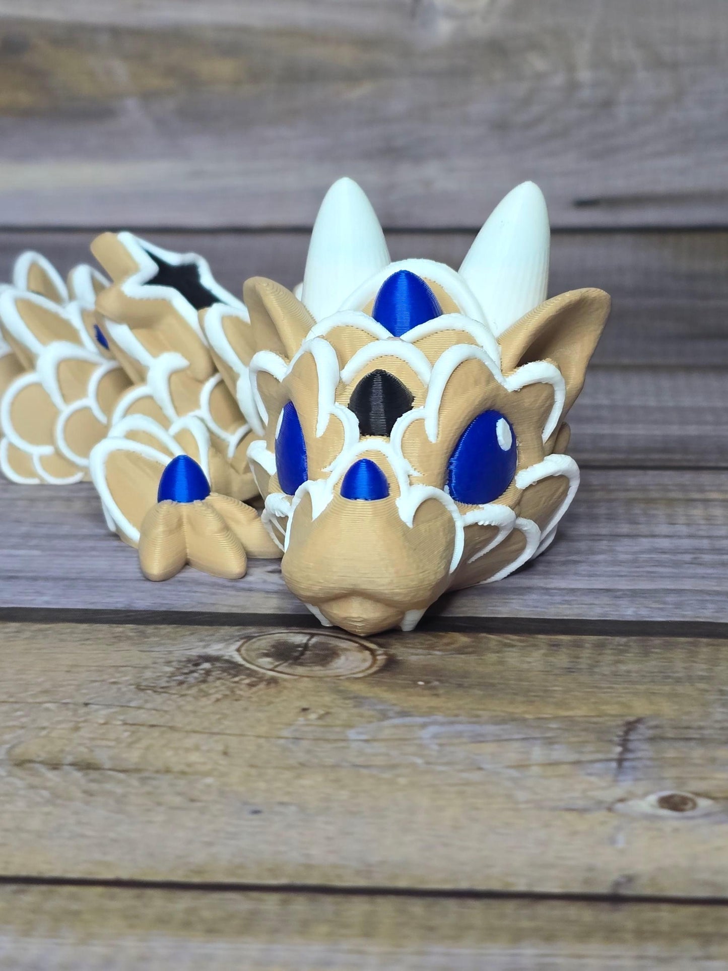 3D Printed Articulated Star Dragon β Poseable Fantasy Toy, Celestial Dragon Figure, Handmade Fidget Collectible