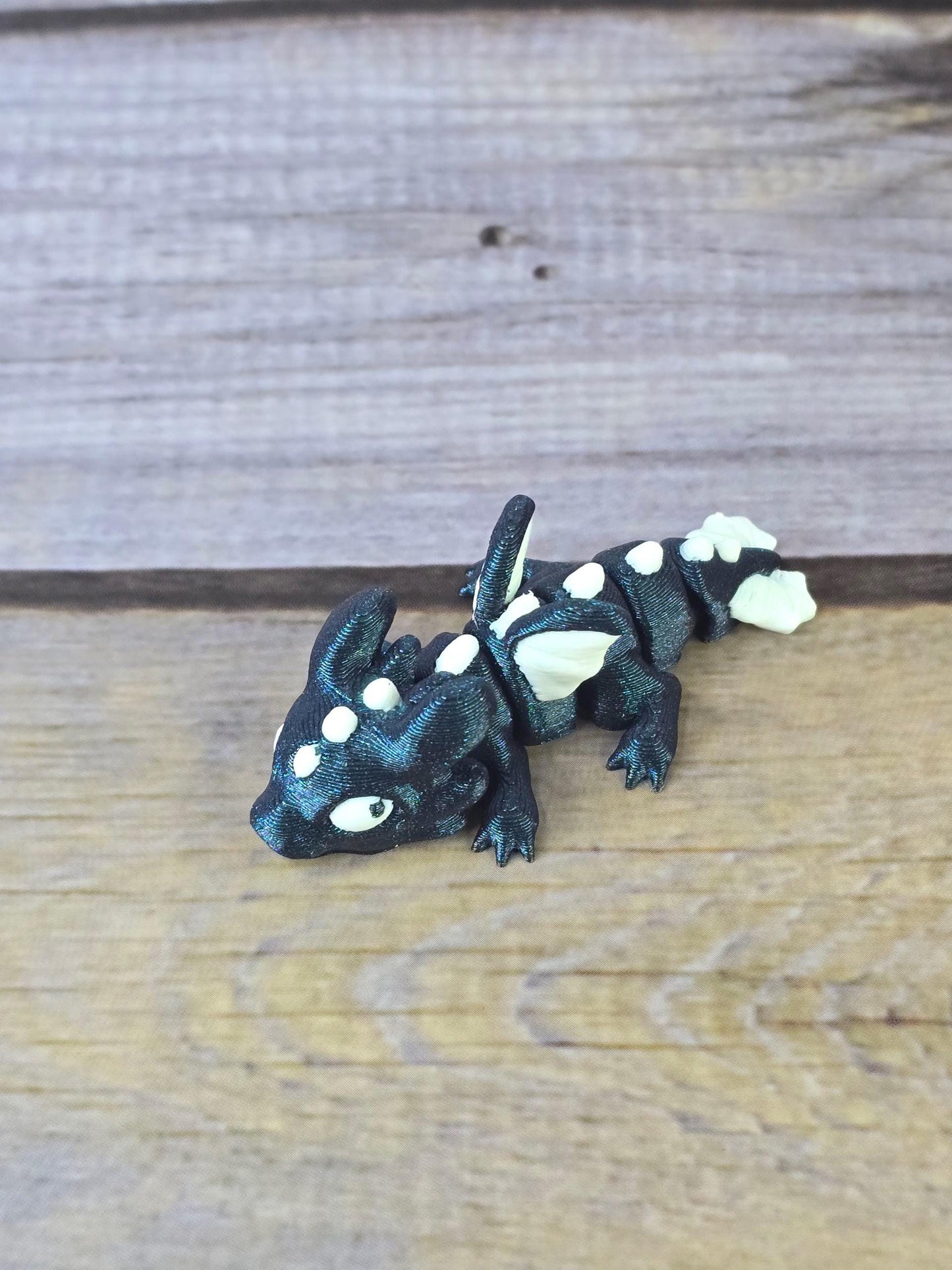 Cute Baby Dragon Figurine – Poseable 3D Printed Fantasy Collectible