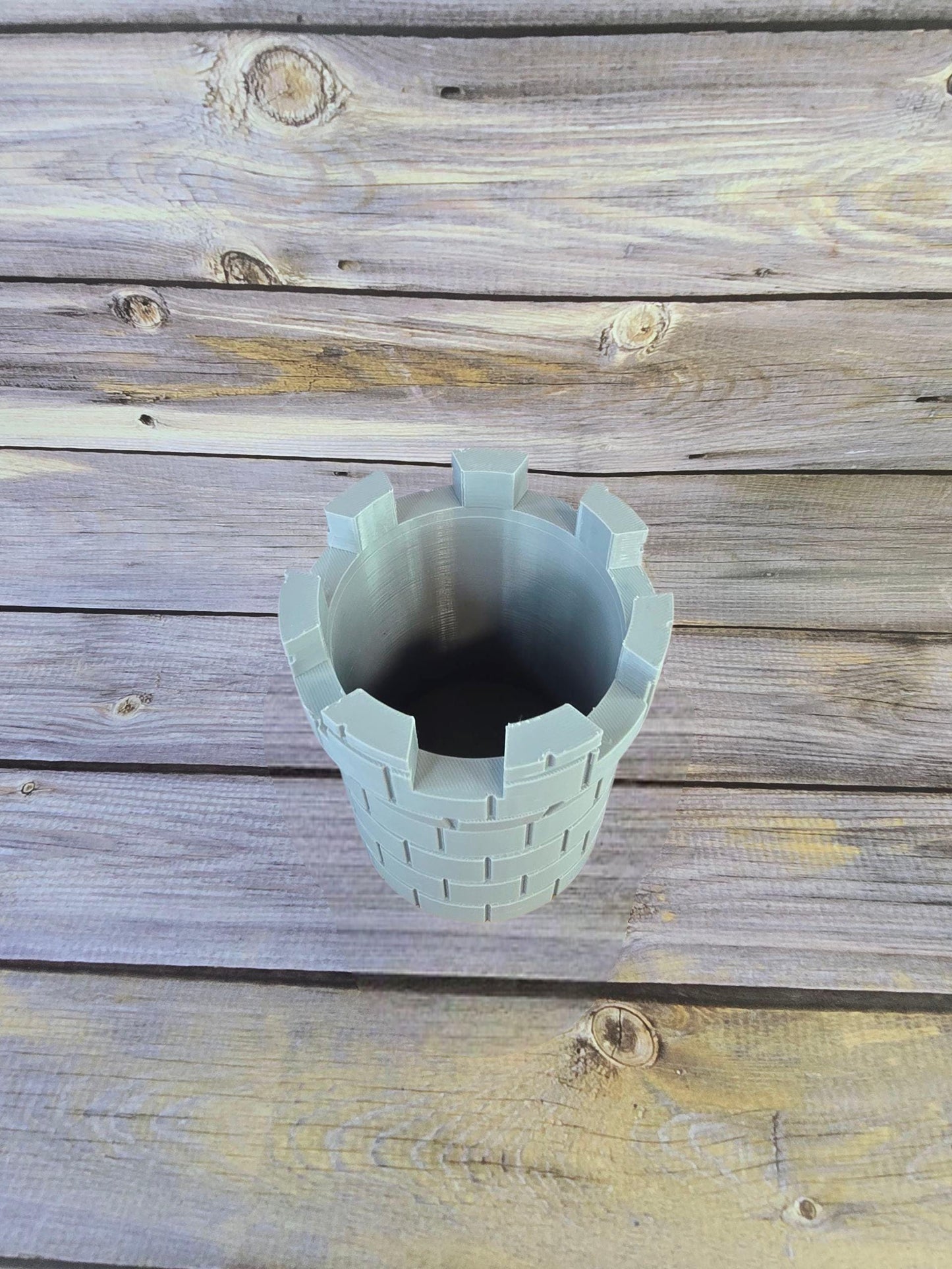 3D Printed Castle Tower Pen Holder – Medieval Desk Organizer for Office, School, or Art Supplies