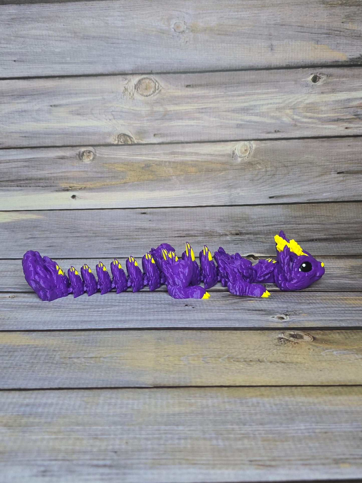 3D Printed Articulated Cat Dragon | Flexible Fantasy Creature Toy | Cute Desk Pet or Collectible