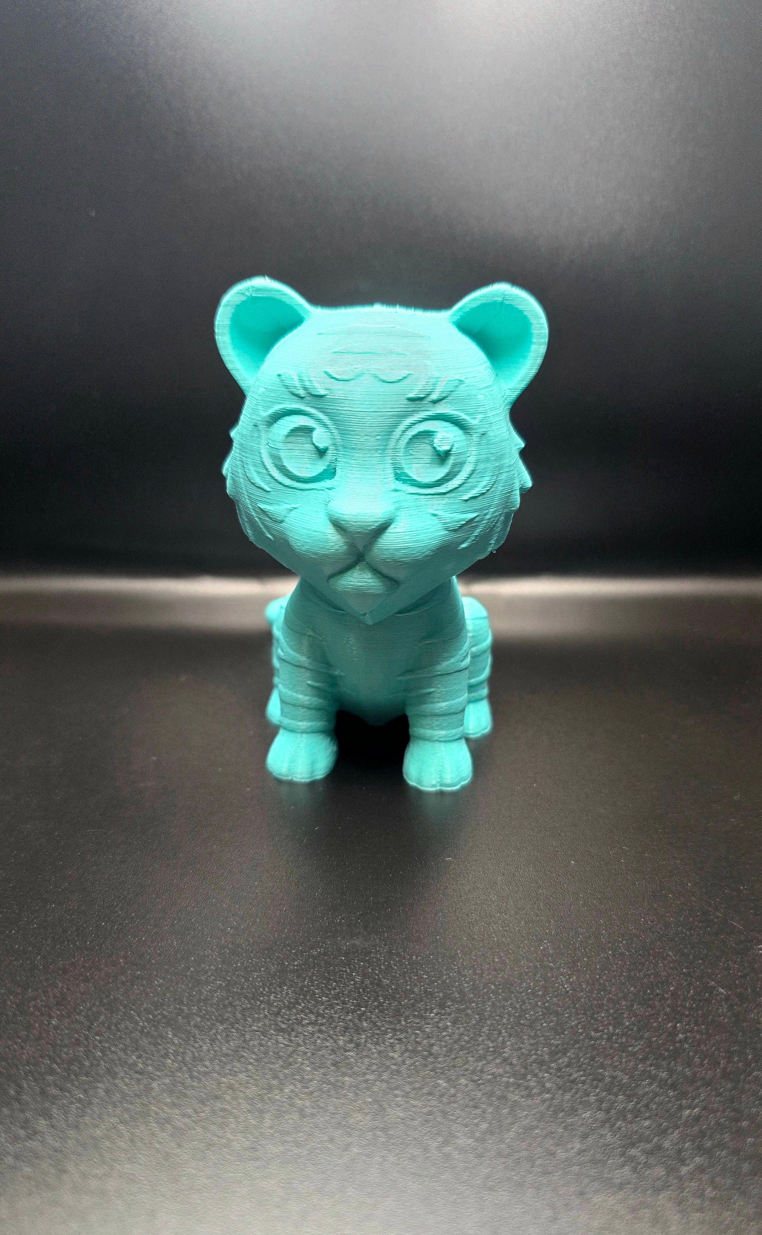 Twilight Tiger Sculpture - Unique 3D Printed