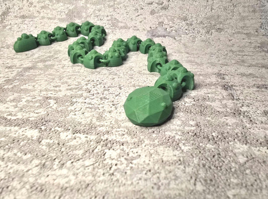 3D Printed Articulated Snake Figurine