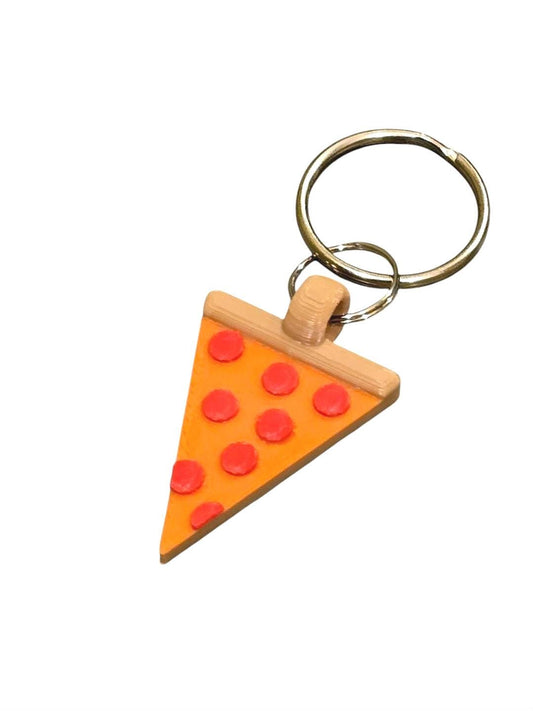 keychain pizza, 3d printed, pizza key chain, 3d printed keychain