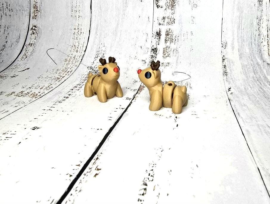 3D Printed Christmas Reindeer Ornament | Unique Holiday Decor | Perfect Gift for Tree or Home