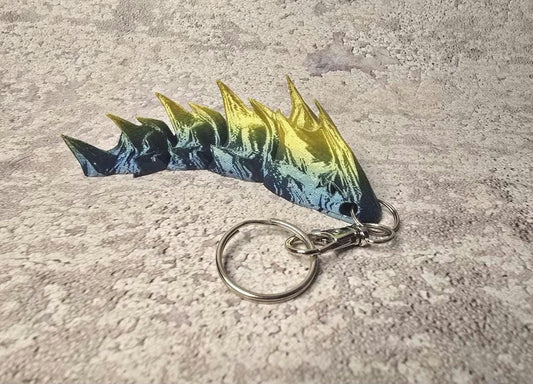 Baby Sea Serpent Articulated Keychain | Unique Keychain for Women and Men | 3d Printed Flexible Keychain | Mythical Creature Keychain