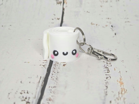 Smiling Toilet Paper Keychain Gift