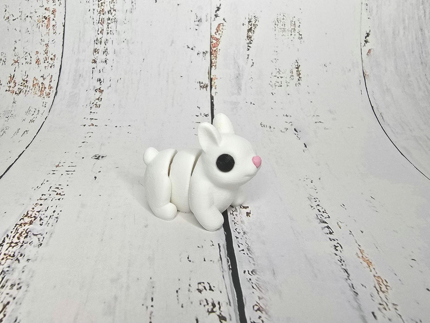 3D Printed Mini Articulated Bunny - Poseable Figurine, Cute Desk Toy, Fidget Gift