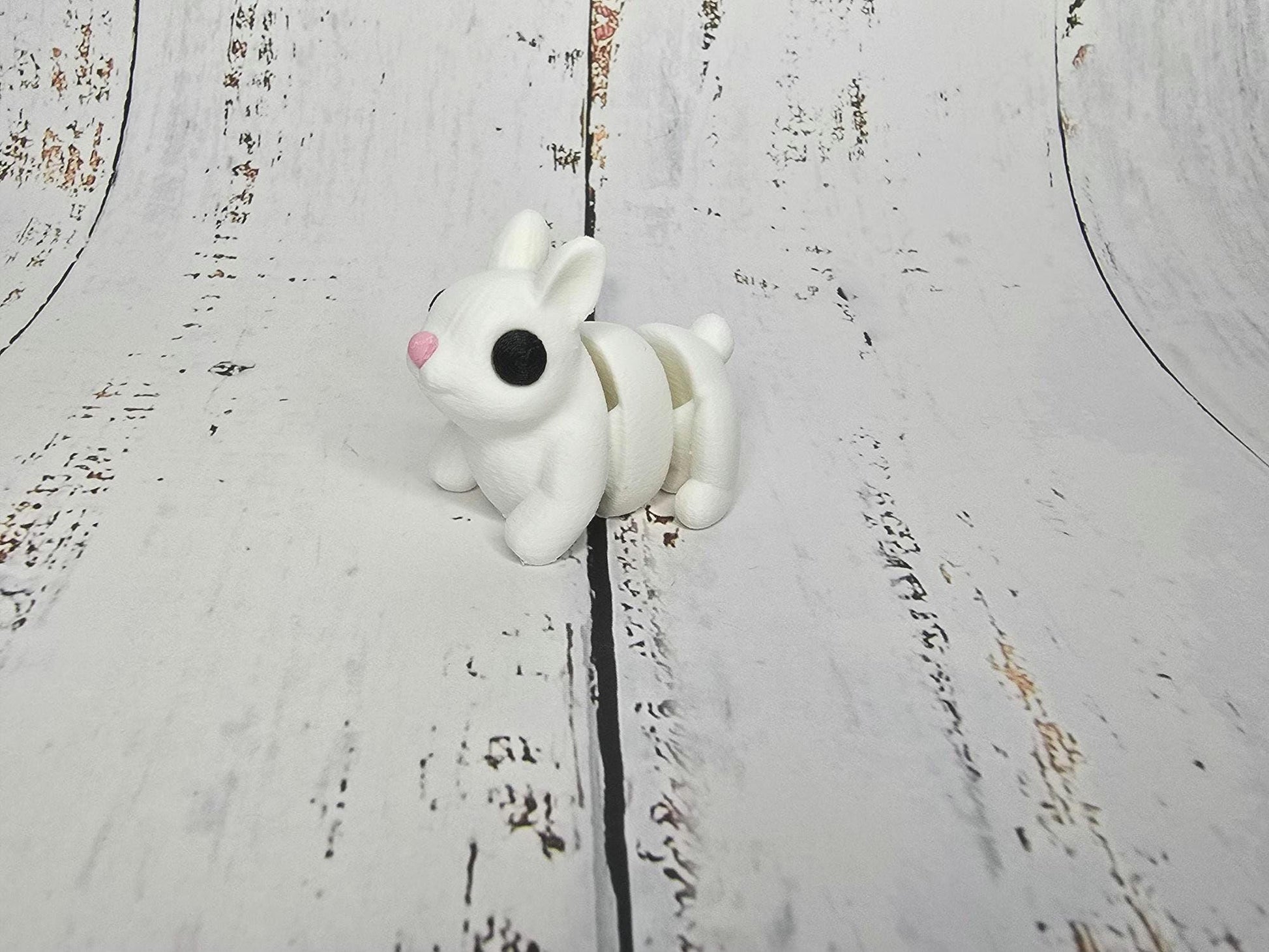 3D Printed Mini Articulated Bunny - Poseable Figurine, Cute Desk Toy, Fidget Gift