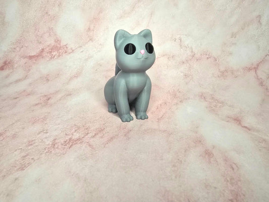 3D Printed Cat Figurine - Customizable Cat Statue, Modern Home Decor, Unique Pet Lover Gift, Cute Cat Collectible