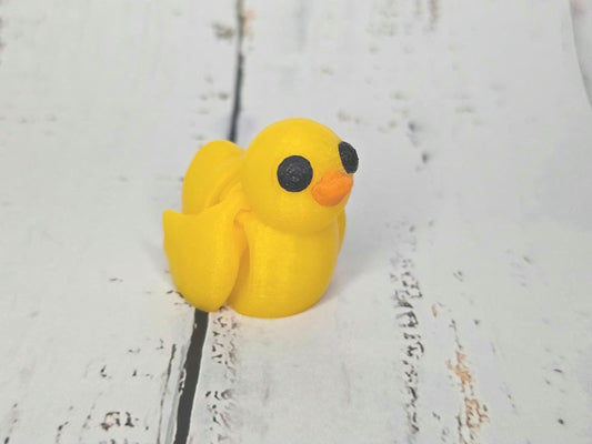 Mini Articulated 3D Printed Duck - Flexible, Adorable Desk Toy or Gift