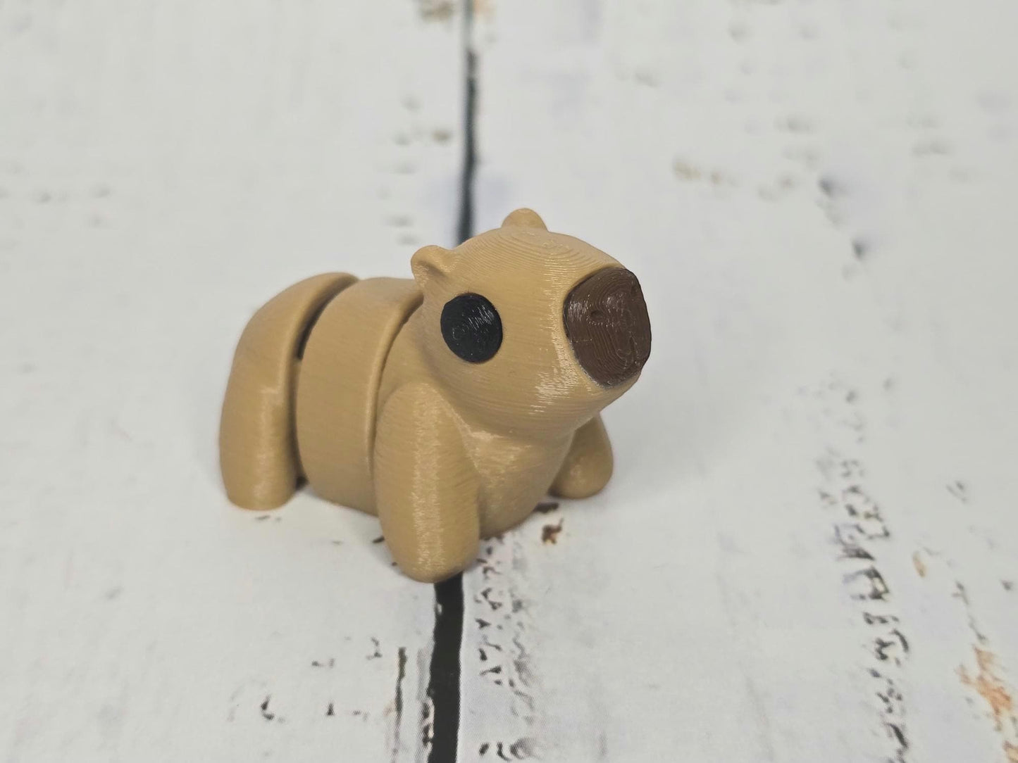 3D Printed Mini Articulated Baby Capybara - Cute Flexible Toy Gift