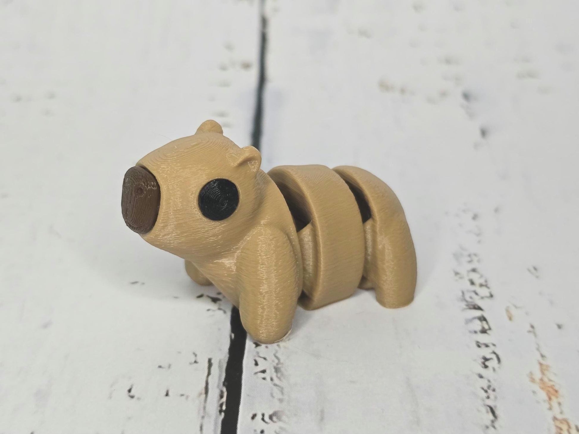 3D Printed Mini Articulated Baby Capybara - Cute Flexible Toy Gift