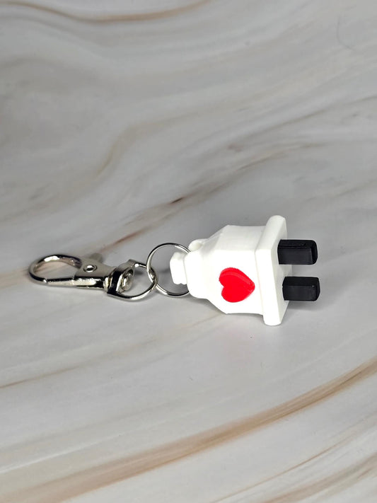 Valentine’s Day Heart-Shaped Plug Keychain – Cute & Unique Gift for Her, Customizable, Fun Accessory for Valentine's Gift Giving