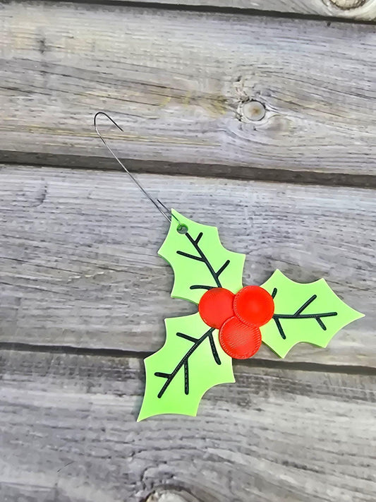 3D Printed Mistletoe Christmas Ornament | Festive Holiday Decor | Unique Gift Idea | Customizable Holiday Decoration