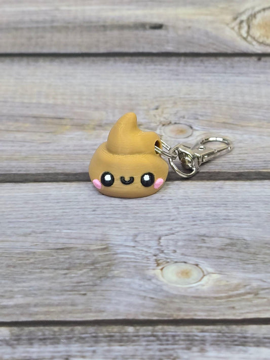 3D Printed Cute Poop Keychain - Fun and Quirky Gift