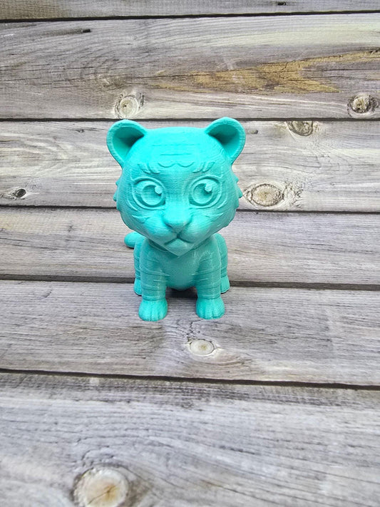 Twilight Tiger Sculpture - Unique 3D Printed