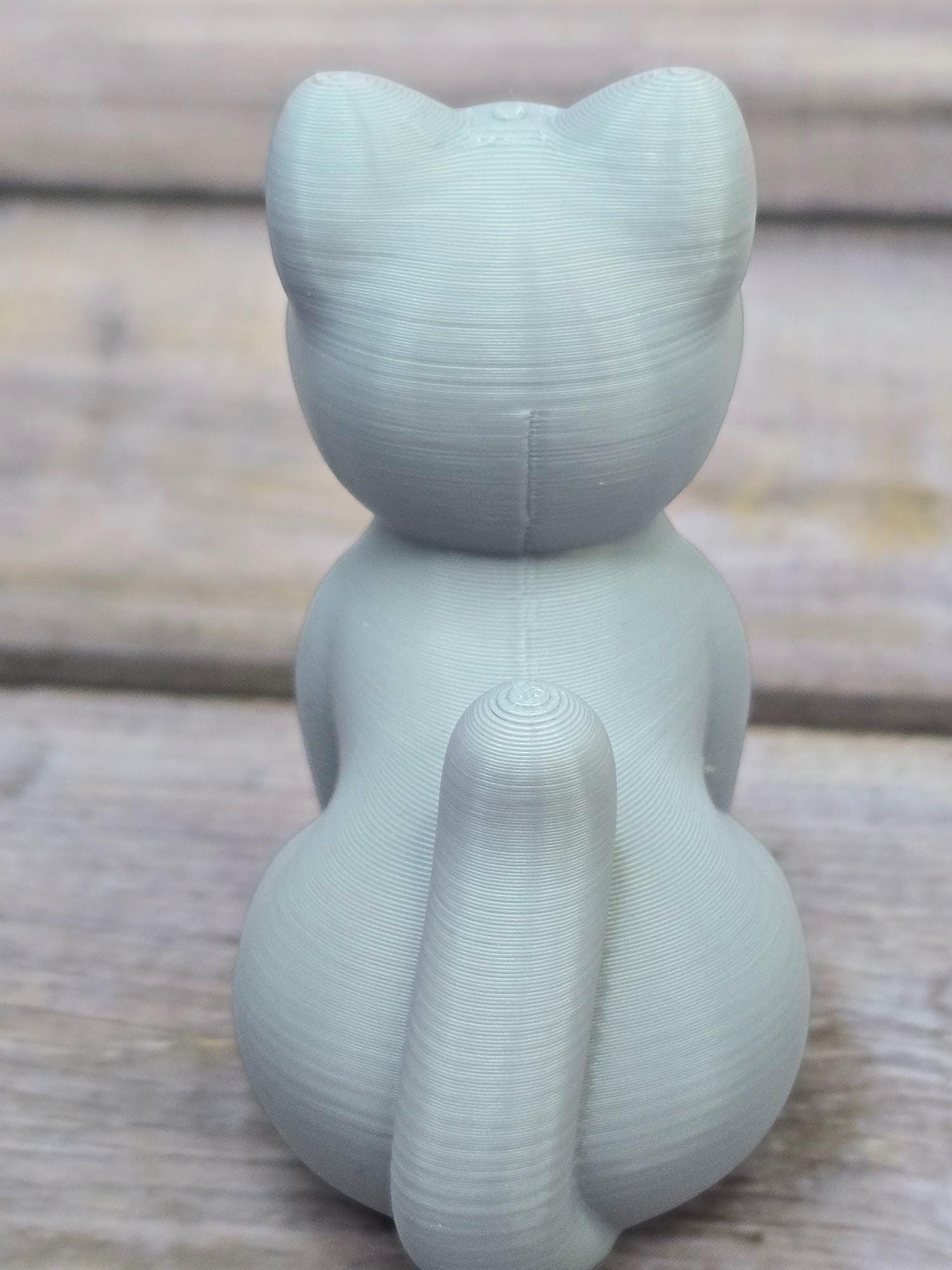 Handmade Cat Sculpture – Whimsical Ceramic Cat Statue – Unique Feline Decor – Gift for Cat Lovers